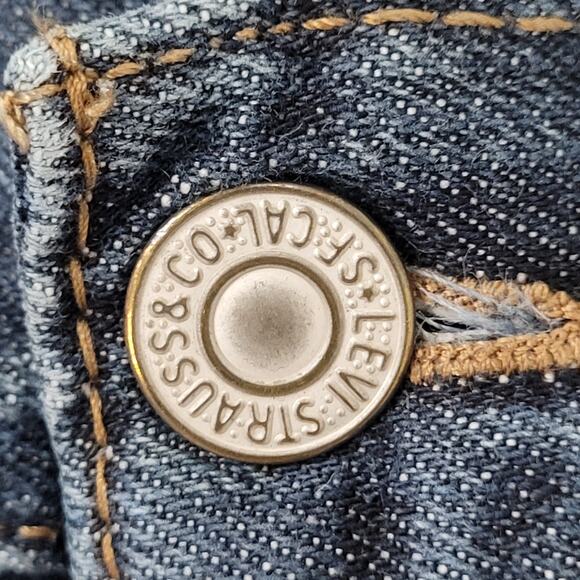 LEVIS 505 Jeans 32x31 Straight Faded Medium-Wash Whiskered - Picture 13 of 16